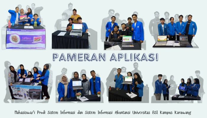 Mahasiswa BSI Karawang Pamerkan Hasil Karya Aplikasi Kepada Mahasiswa Baru