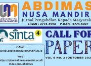 Tingkatkan Jumlah Publikasi, Jurnal AbdiMas Nusa Mandiri Perluas Fokus Dan Scope Menjadi Multidisiplin Ilmu