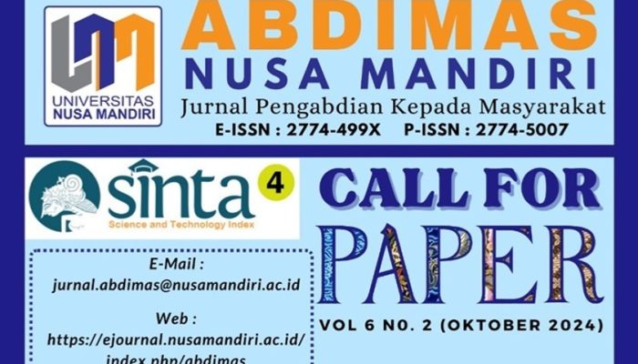 Tingkatkan Jumlah Publikasi, Jurnal AbdiMas Nusa Mandiri Perluas Fokus Dan Scope Menjadi Multidisiplin Ilmu