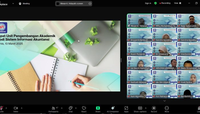 Persiapan Perkuliahan Semester Genap 2024/2025 Program Studi Sistem Informasi Akuntansi Mengadakan Rapat Unit Pengembangan Akademik (UPA)