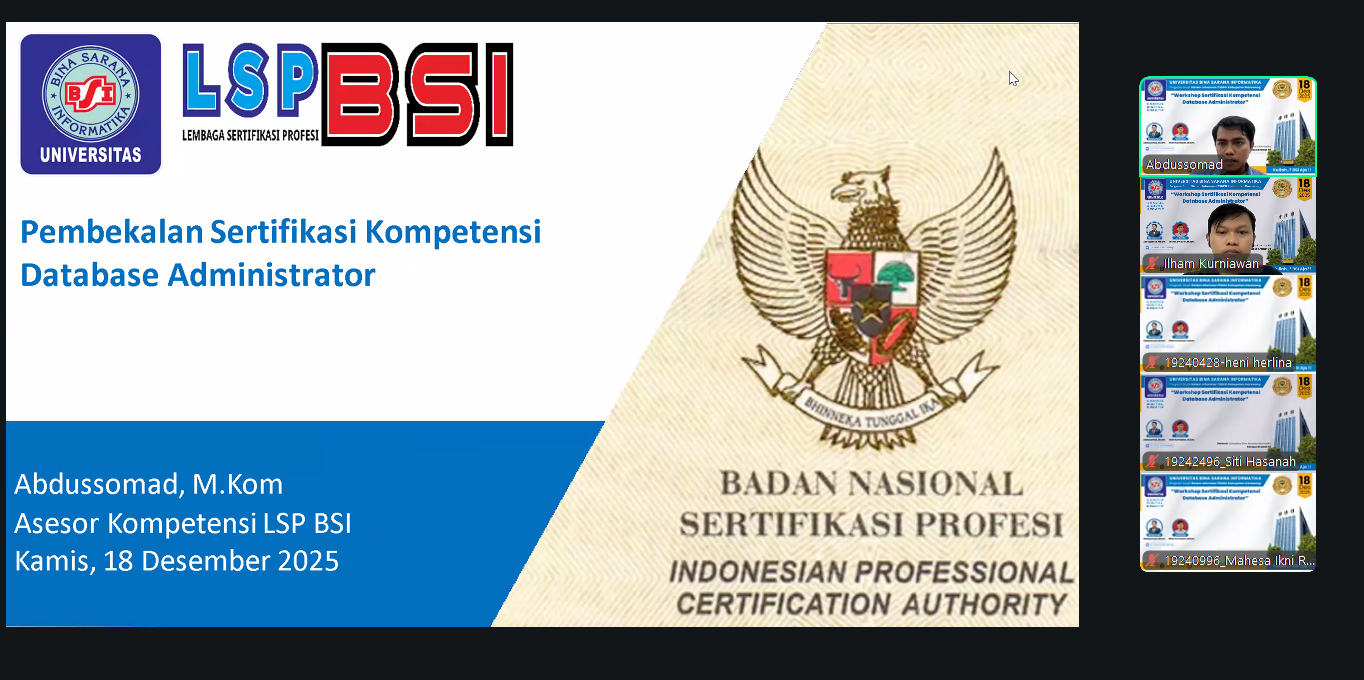 Sertifikasi Database