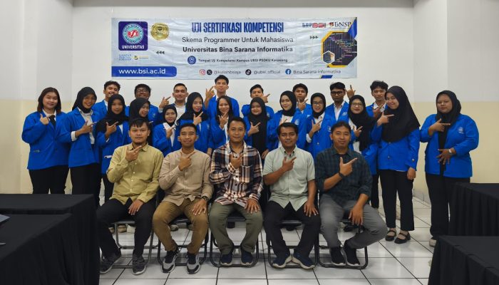 Mahasiswa UBSI Jalani Sertifikasi Kompetensi Programmer Bersertifikat BNSP
