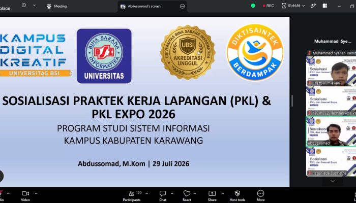 Sosialisasi PKL Bekali Mahasiswa Sistem Informasi UBSI Karawang