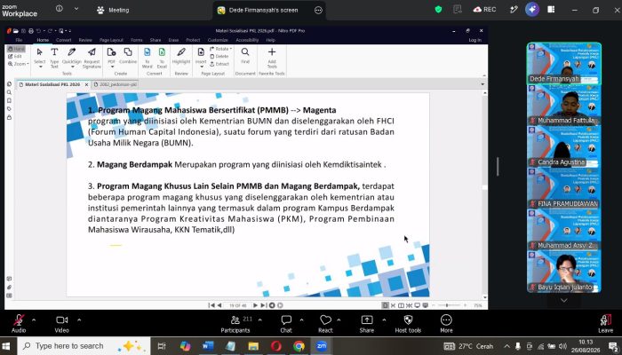 Mahasiswa SIA UBSI Ikuti Sosialisasi Persiapan PKL