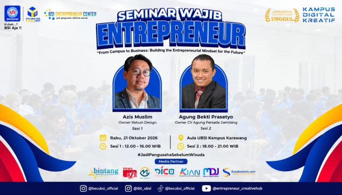 UBSI Karawang Gelar Seminar Entrepreneur untuk Mahasiswa pada Oktober